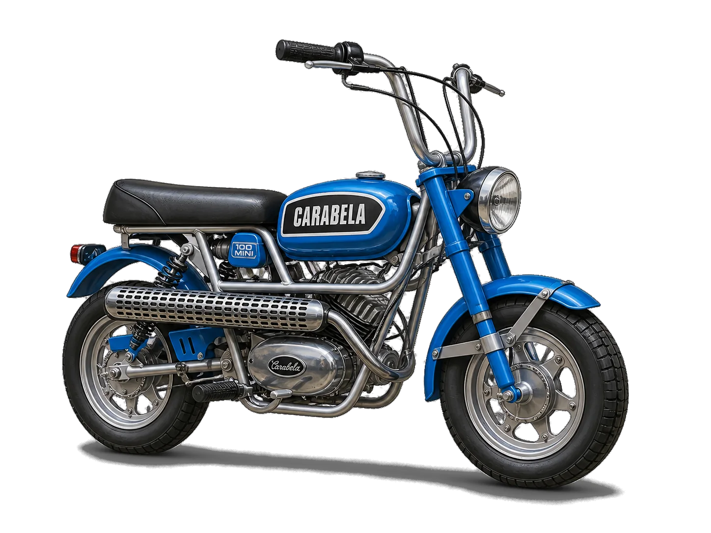 Motocicleta azul Carabela de la colección