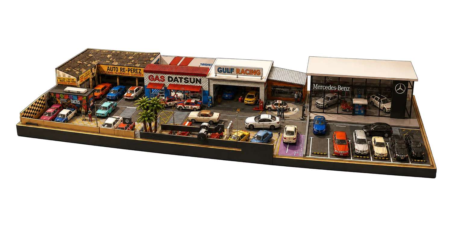 Diorama automotriz de la colección